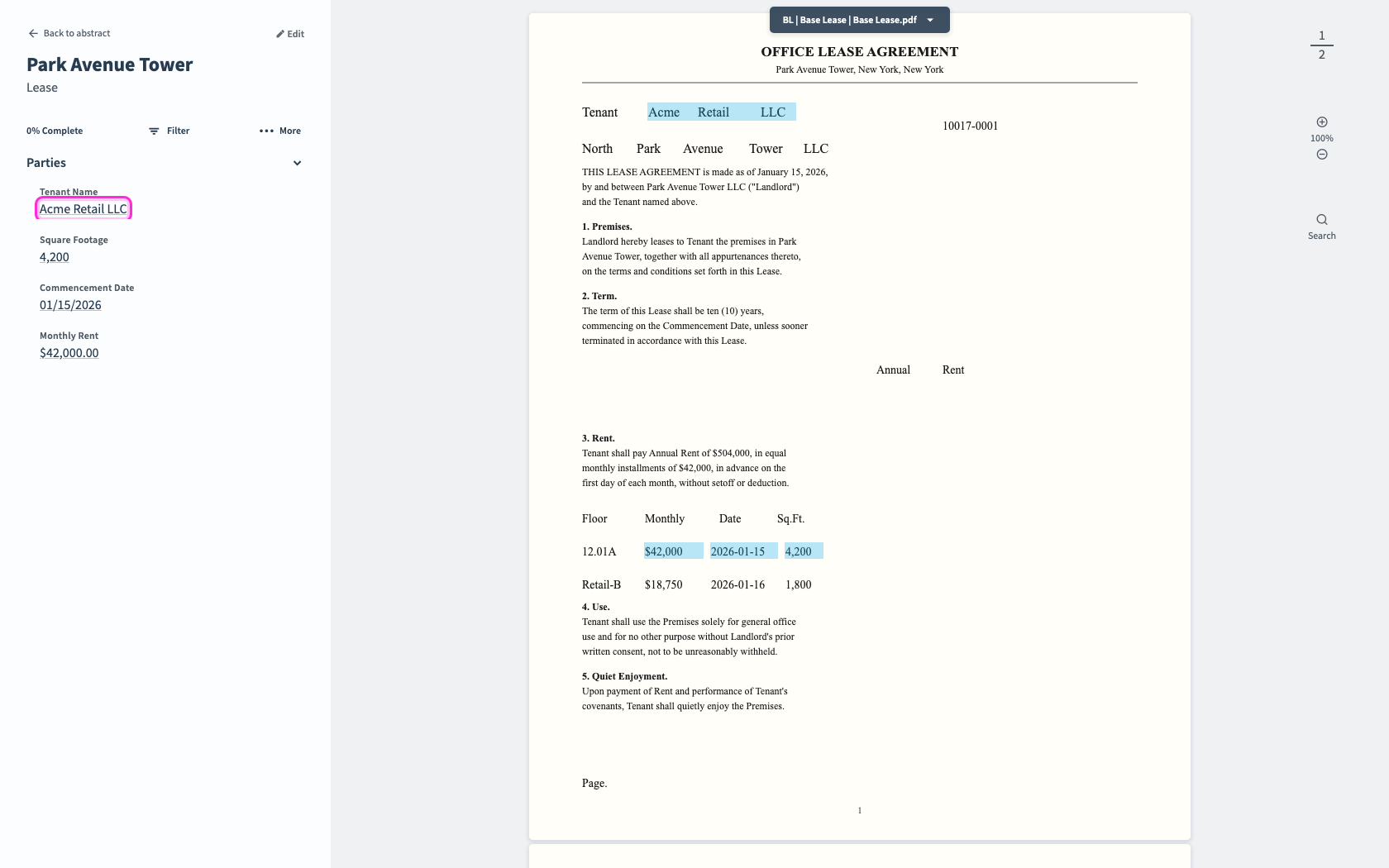 About 24 hours after upload, human-reviewed values replace the prediction previews.